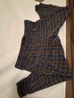 Torrid Plaid Women's Pants - Navy & Green Tartan, Size 24
